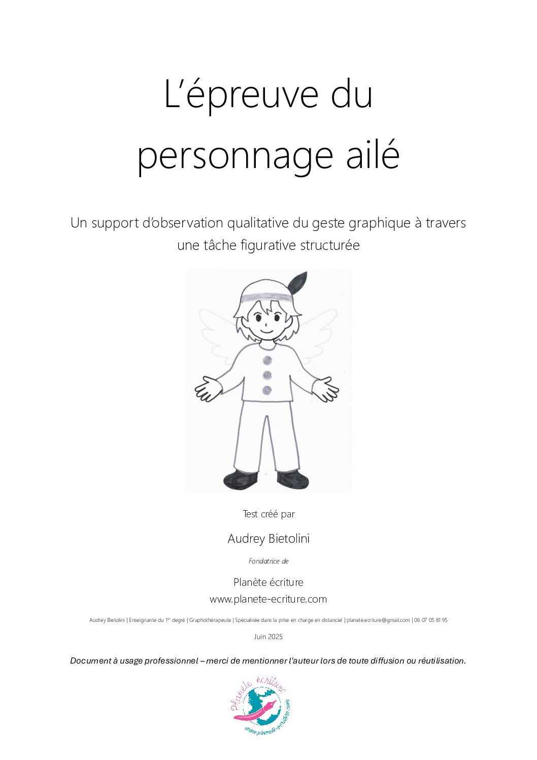 Epreuve du personnage ailé - Livret complet