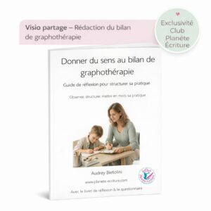 Visio partage sur la rédaction du bilan