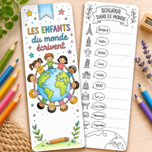 Marque-page Fête des enfants du monde