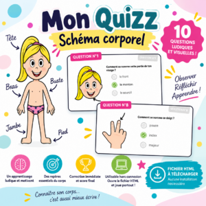 Quizz interactif Schéma corporel
