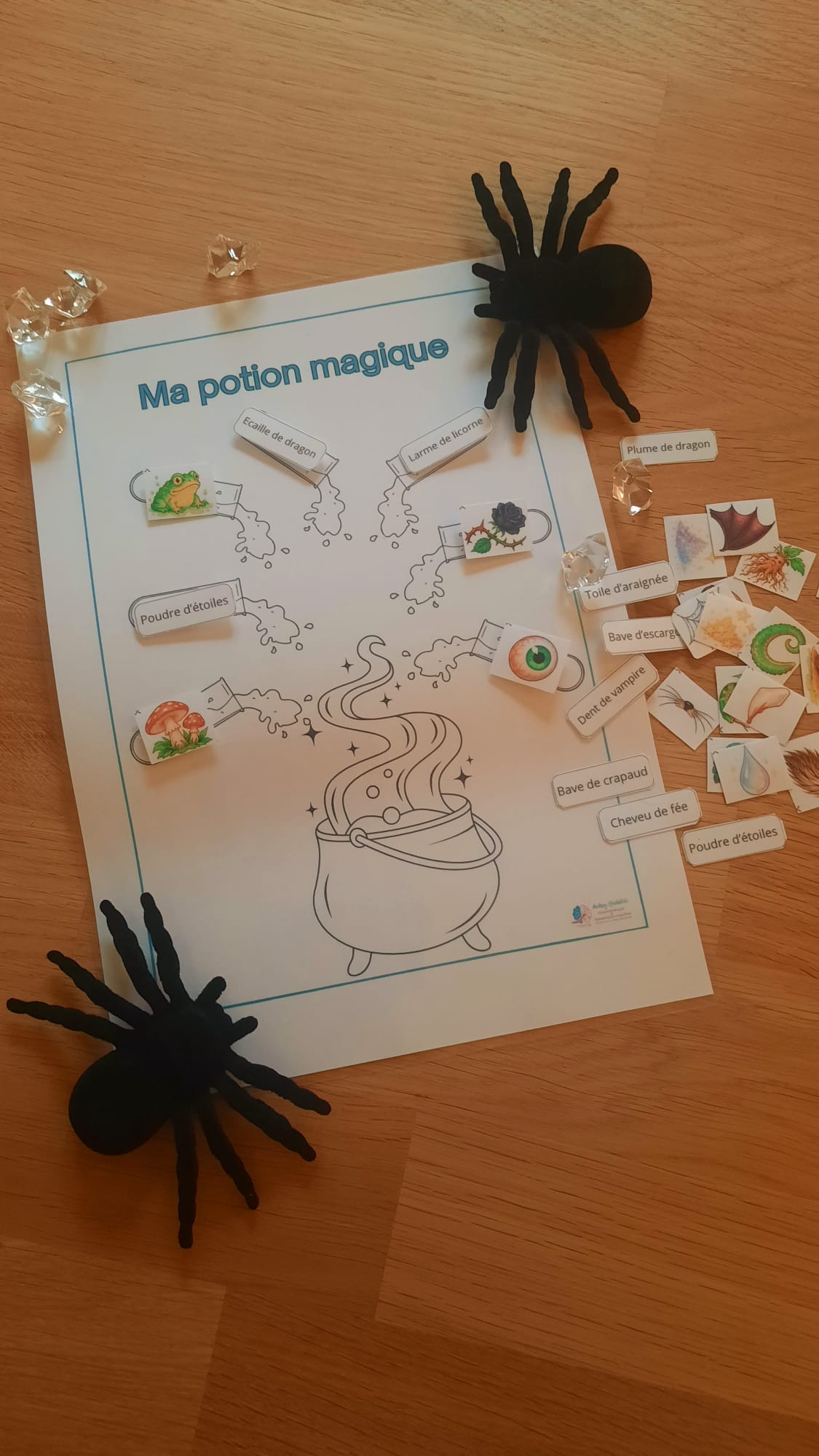 Ma potion magique – Jeu de manipulation et d’écriture à imprimer | Manipul’Écriture